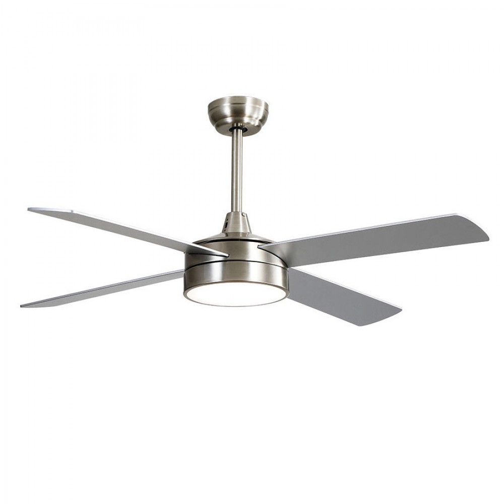Fabrilamp, Ventilador Nevery DC Niquel 122Ø 26w Haya-plata Mando, Memoria y Temporizador 128791410