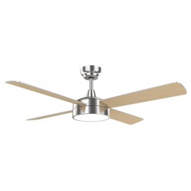 Fabrilamp, Ventilador Nevery DC Niquel 122Ø 26w Haya-plata Mando, Memoria y Temporizador 128791410