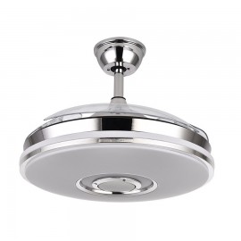 Fabrilamp, Ventilador Noto DC Plegable Cromo 108Ø 72w Rgb Bluetooth, Remoto, Memoria Y Altavoz 165791420
