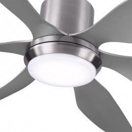 Fabrilamp, Ventilador Otto DC Niquel 167Ø 24W 6Aspas Plata Mando, Memoria y Temporizador 158691663