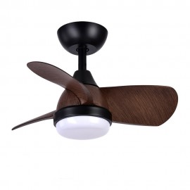 Fabrilamp, Ventilador Pirdo DC Negro-Marron 60Ø 24W Mando Memoria y Temporizador 186291302