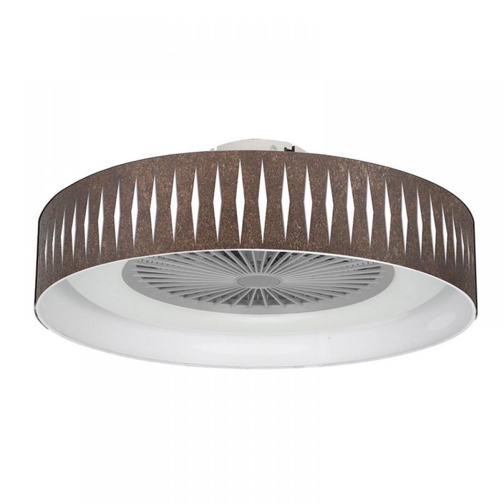 Fabrilamp, Ventilador Piron Oxido-blanco 60Ø 72w Mando ,Memoria, Dimable y Temporizador 177291517