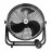 Ventilador Poniente Industrial Negro 86Ø 240W Orientable Ruedas 181371109