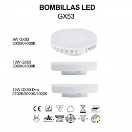 Mantra, Mantra LED BOMBILLAS GX53 9W 4000K 740lm R09225