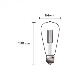 Mantra, Mantra LED BOMBILLAS E27 6,5W 2200K 650lm ST64 R09228