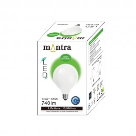 Mantra, Mantra LED E27 7w 4000k 740lm G95 Bombillas LED Blanco R09245