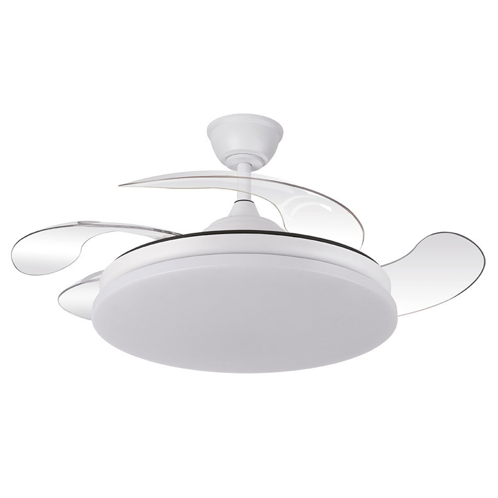 Fabrilamp, Ventilador Mini Viper DC Blanco-Plata Plegable 91Ø 48w Mando Memoria Y Temporizador 208999074
