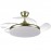 Ventilador Tridente DC Plegable Metalico Cuero 107Ø Ultrasilencioso 59w CCT Regulable Mando Memoria 236391314