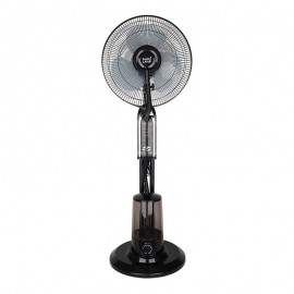 Fabrilamp, Ventilador Tromba De Pie Negro 45Ø 80w Oscilante Mando, Temporizador y Nebulizador 184441009