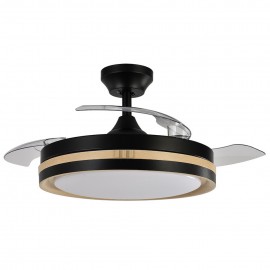 Ventilador Viper DC Negro-Madera Plegable 107Ø 72w 3aspas Mando Memoria Y Temporizador 208991385
