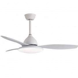 Fabrilamp, Ventilador Yael DC Blanco 122Ø 72w 3 Aspas, Mando, Memoria y Temporizador 159391301
