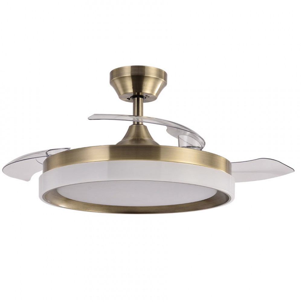 Fabrilamp, Ventilador Zenit DC Cuero Plegable 107Ø 72w 3aspas Mando Memoria Y Temporizador 208491314